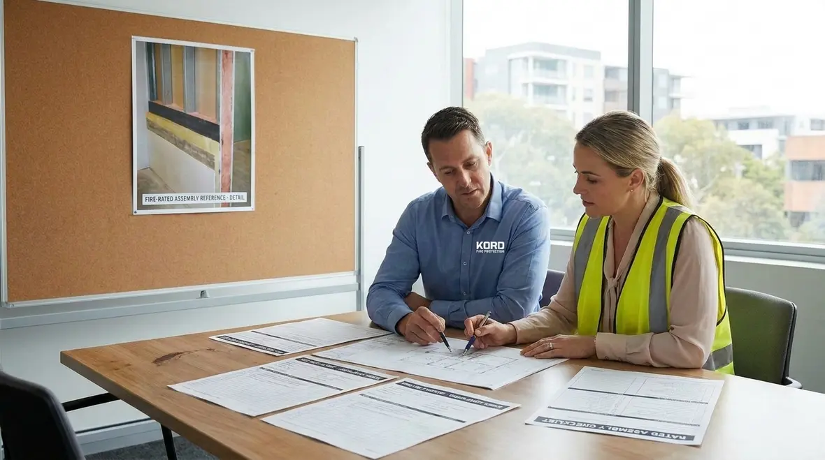 Fire resistance compliance documentation and approval planning