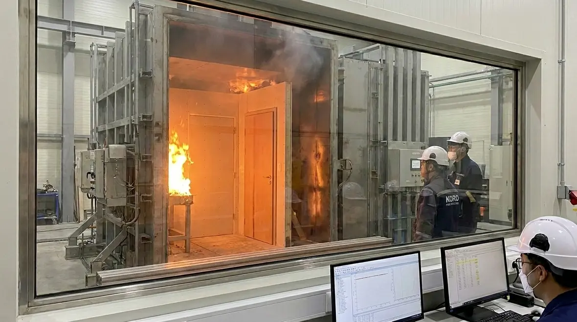 AS1530.4 fire chamber test photo