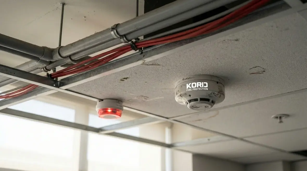 AS 1670.1 fire alarm design panel and ceiling detectors