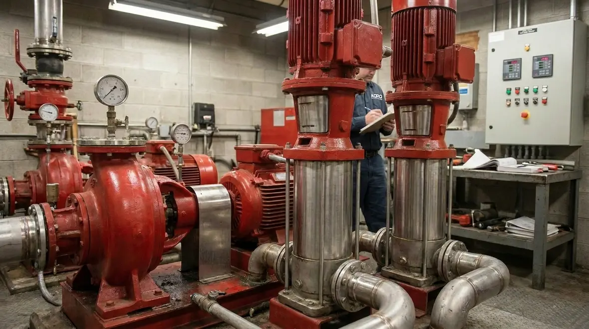 Fire pump maintenance records checklist and documentation