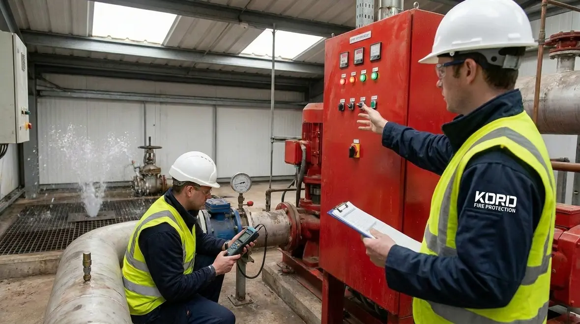 Fire pump room inspection under AS 1851