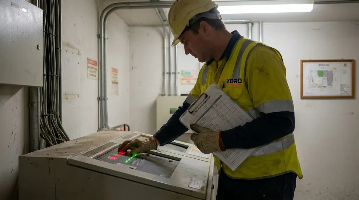 AS 1851 fire suppression maintenance inspection checklist