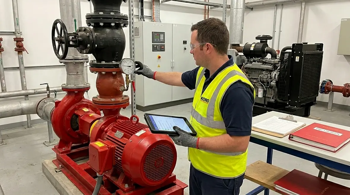 AS1851 diesel fire pump room