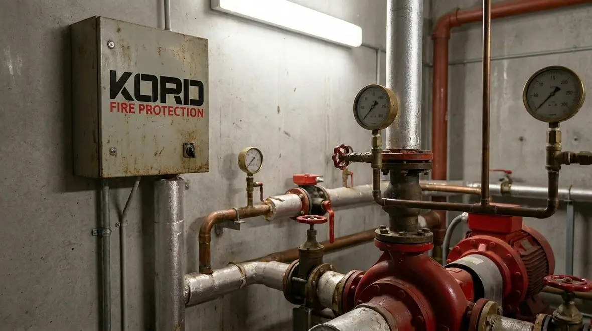 Fire pump water supply layout and compliance components