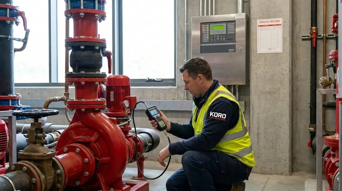 Fire pump pressure gauges