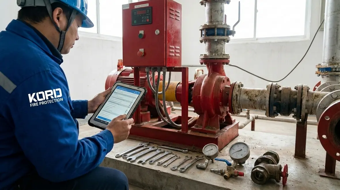 Commissioning and testing of fire pump system