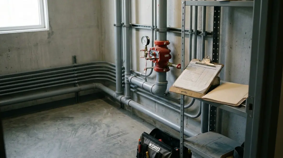 maintenance inspection of home fire sprinkler system components