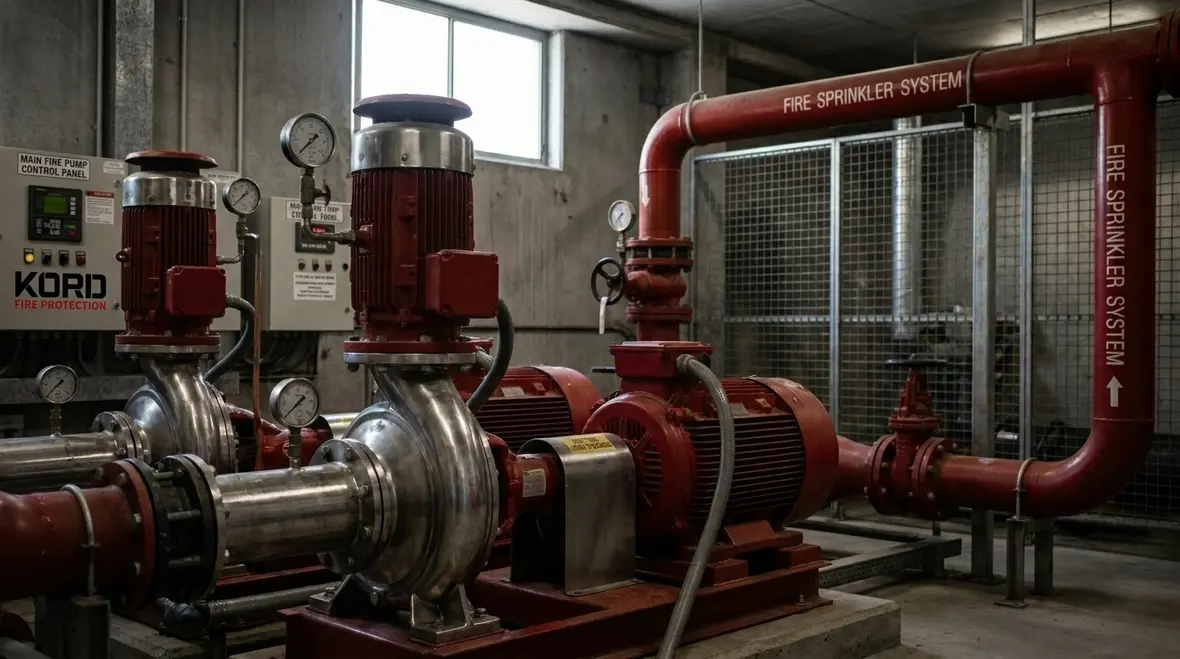 Industrial fire pump installation overview for AS 2419 compliance