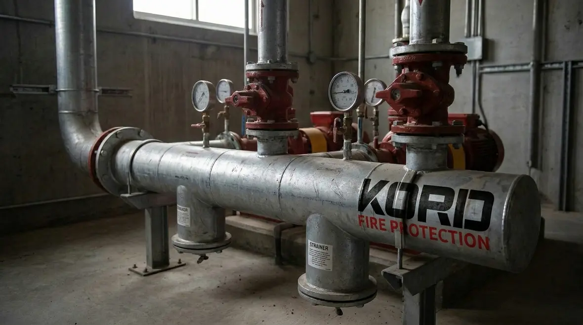 Fire pump pressure and flow testing setup for AS 2419 compliance checks