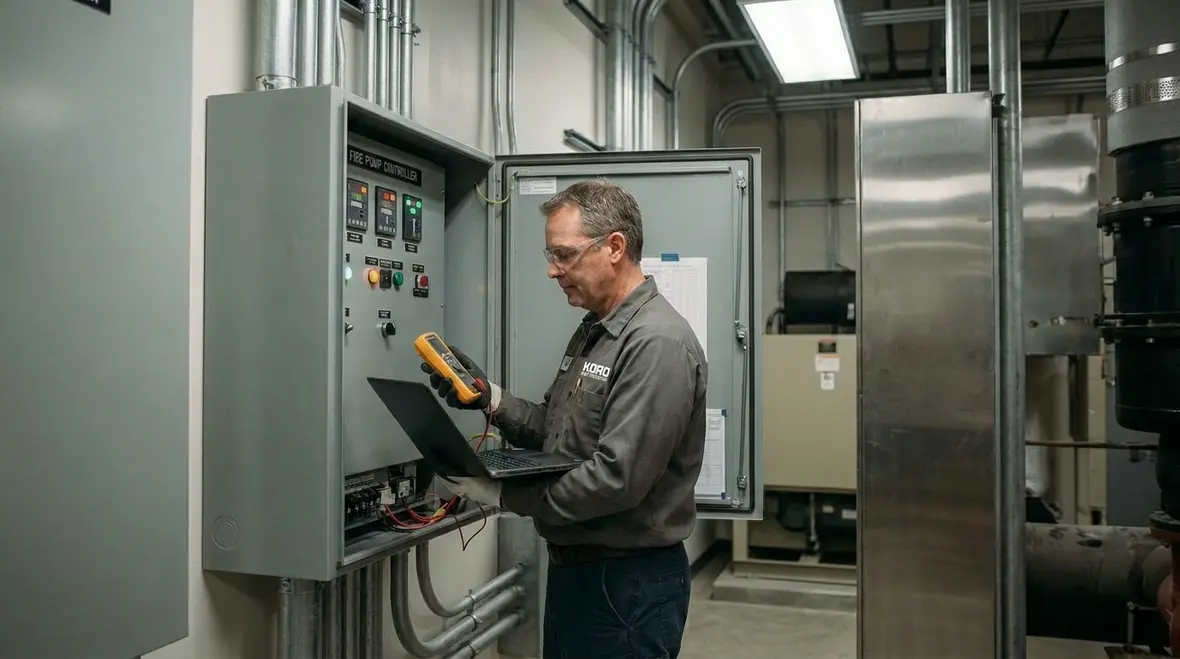commissioning and testing of fire pump system