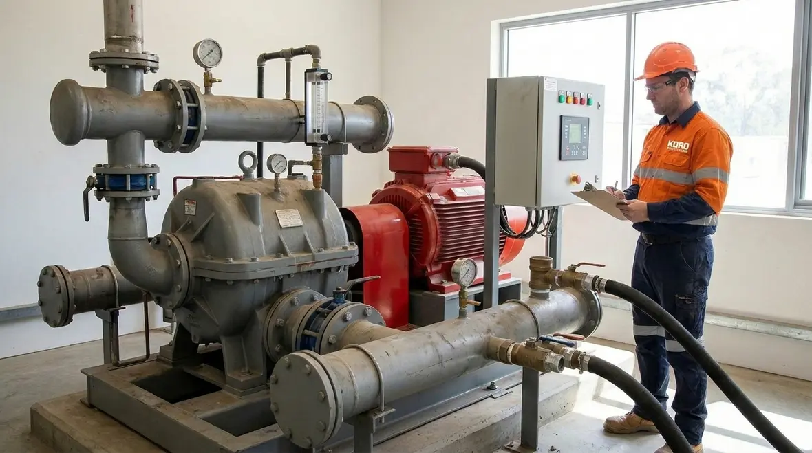 Fire pump acceptance testing equipment and setup
