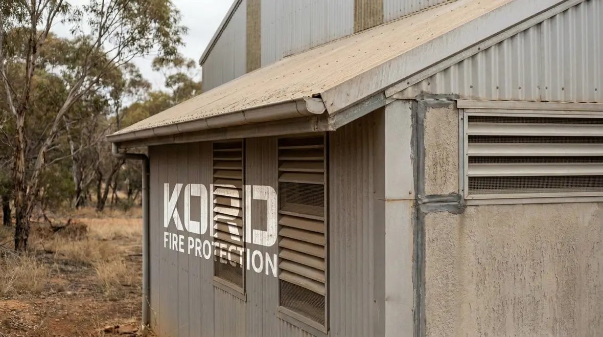 Industrial building envelope in bushfire prone area