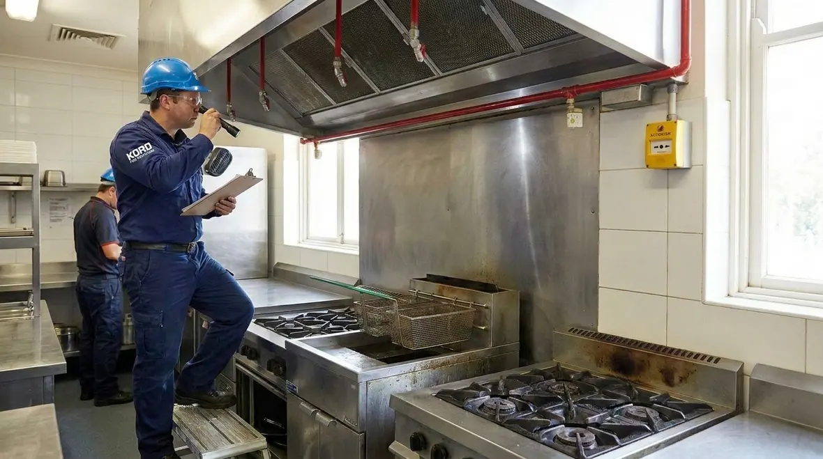Commercial kitchen fire suppression system components