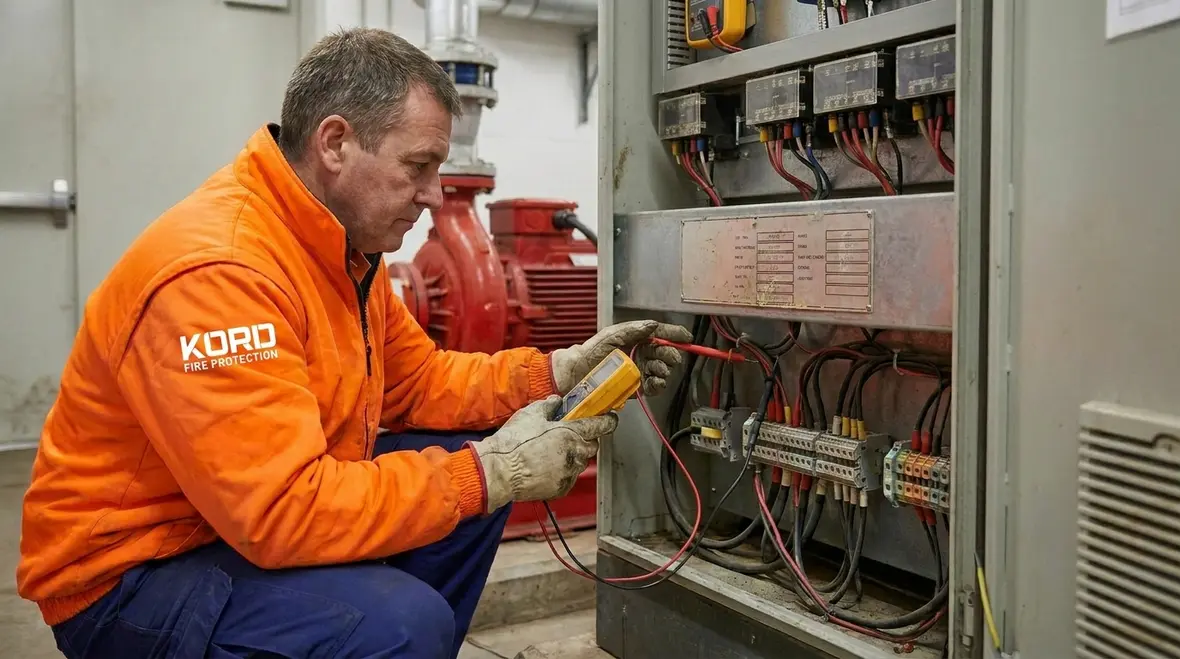 Fire pump pipework and controller deficiency checks