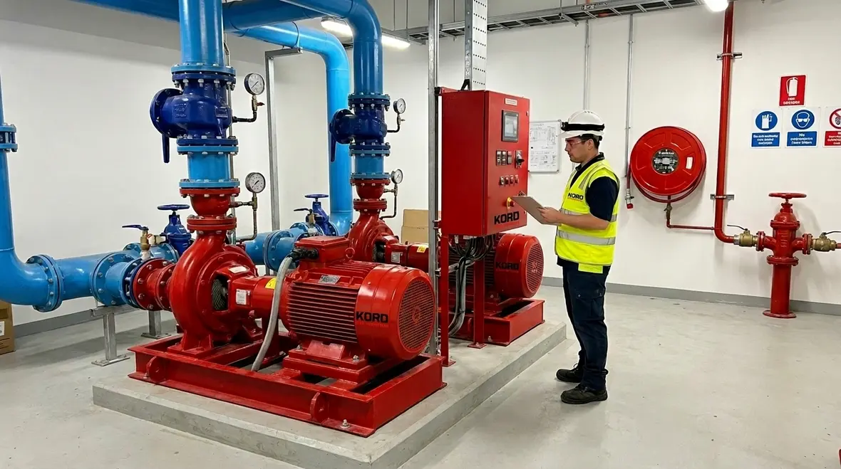 AS/NZS fire pump room for hydrant systems in Australia