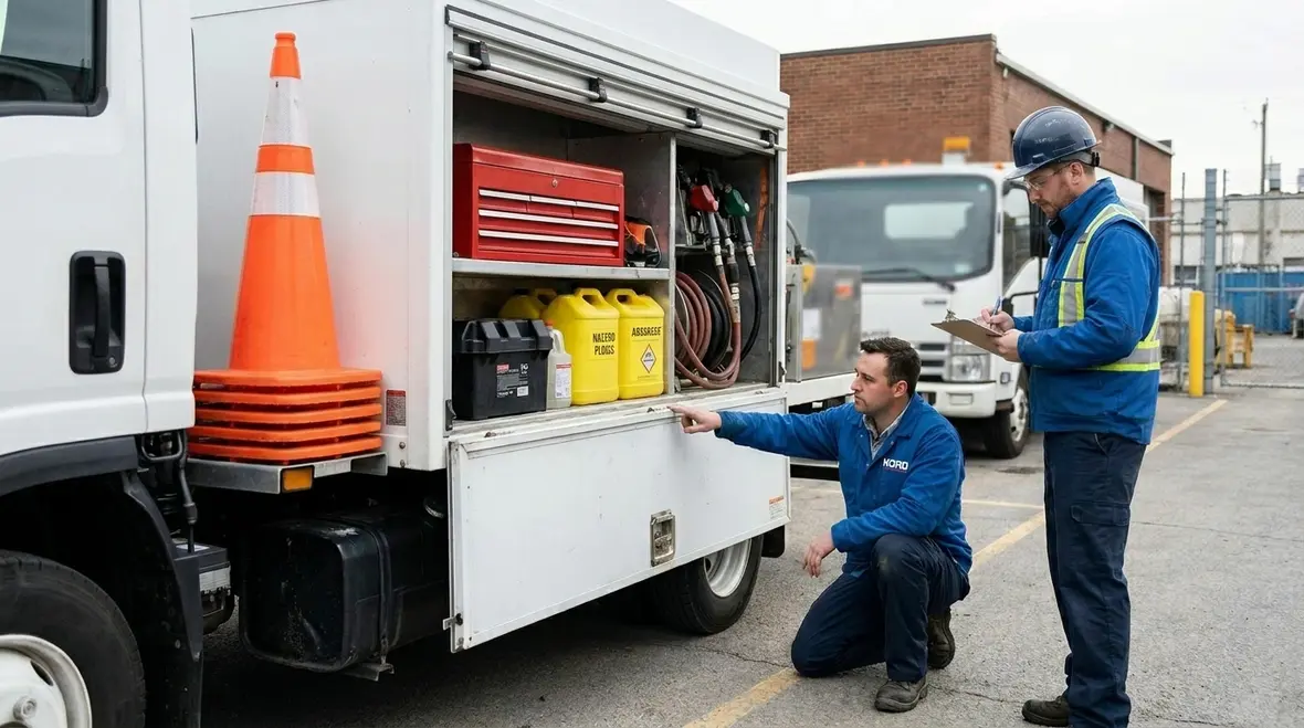 Fleet fire suppression maintenance records and compliance review