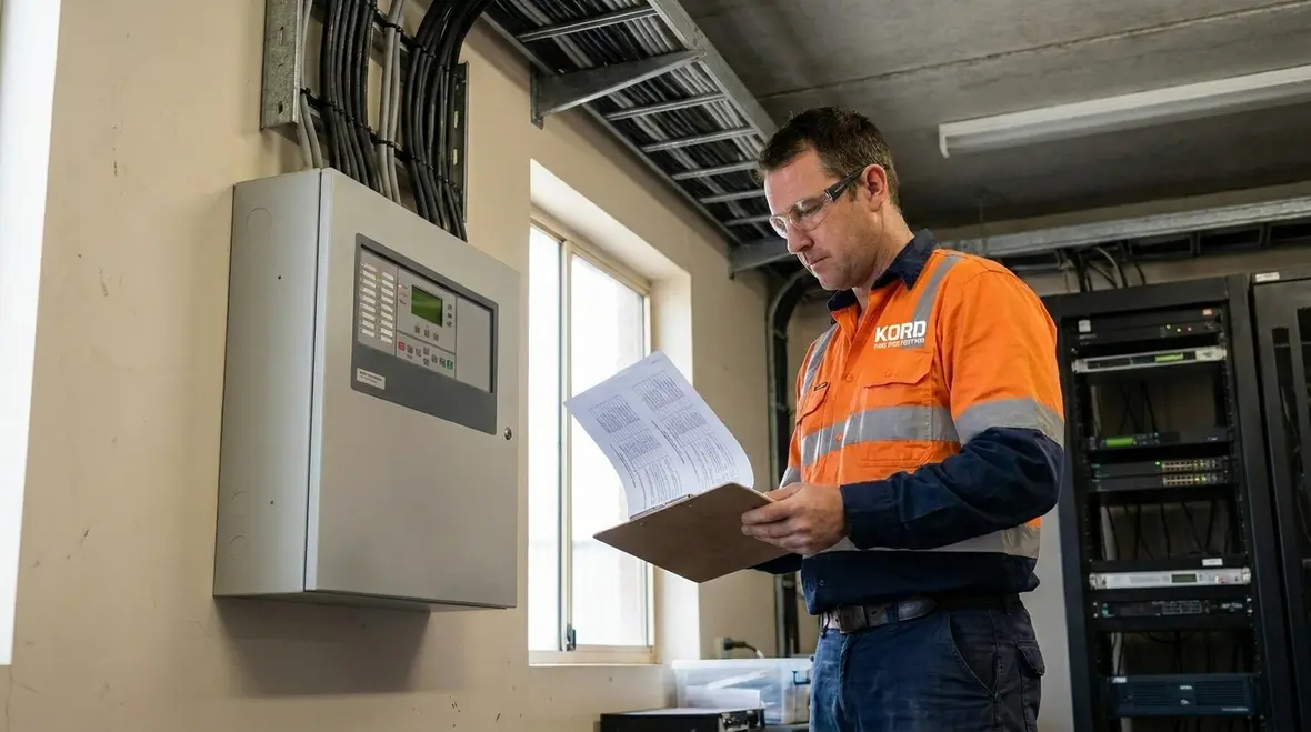 fire alarm monitoring panel and response workflow