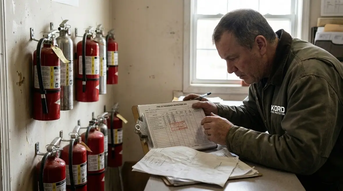 Melbourne business fire extinguisher service documentation and compliance review