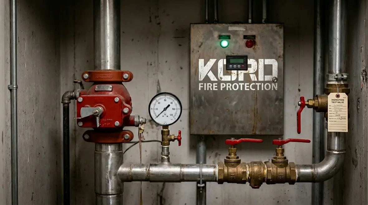 Melbourne apartment fire sprinkler head installed in ceiling