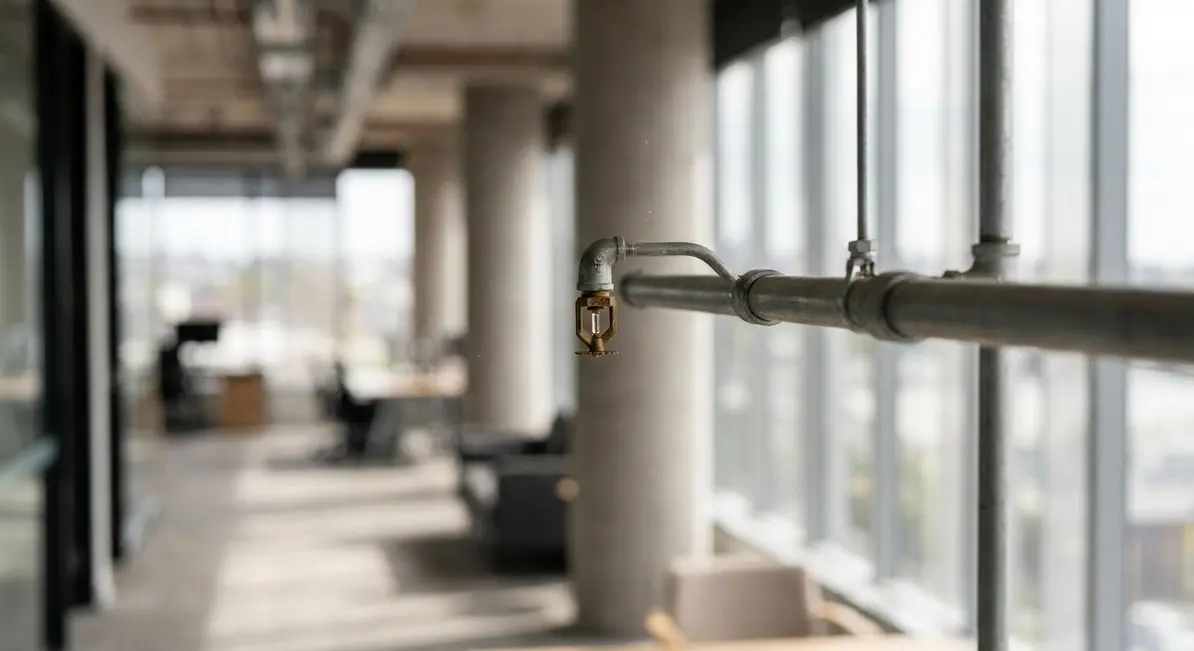 Commercial fire sprinkler pipework installed across a Sydney facility