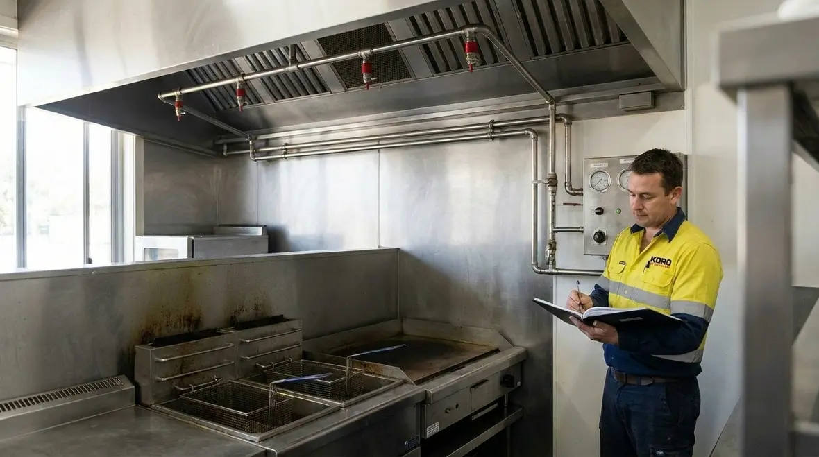 Commercial kitchen suppression nozzles and hood protection in Australia
