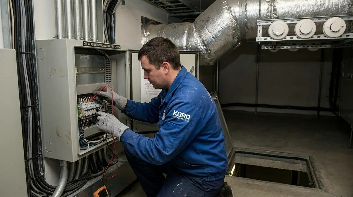 Modern clean agent system components in a commercial facility
