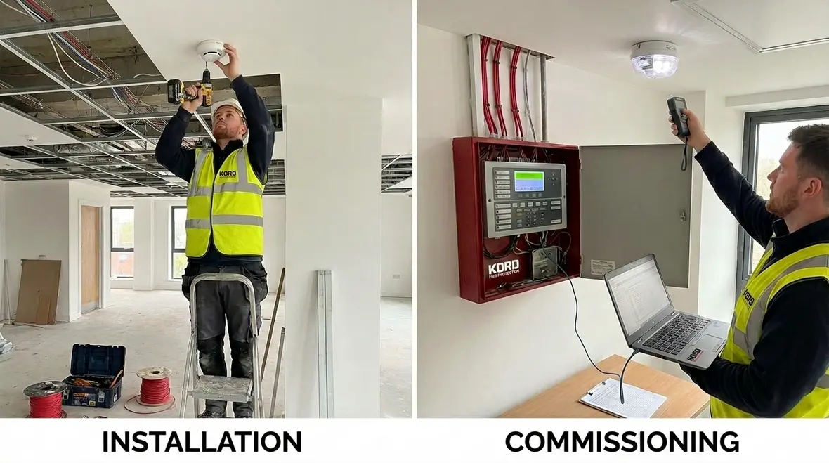 fire alarm setup ceiling void