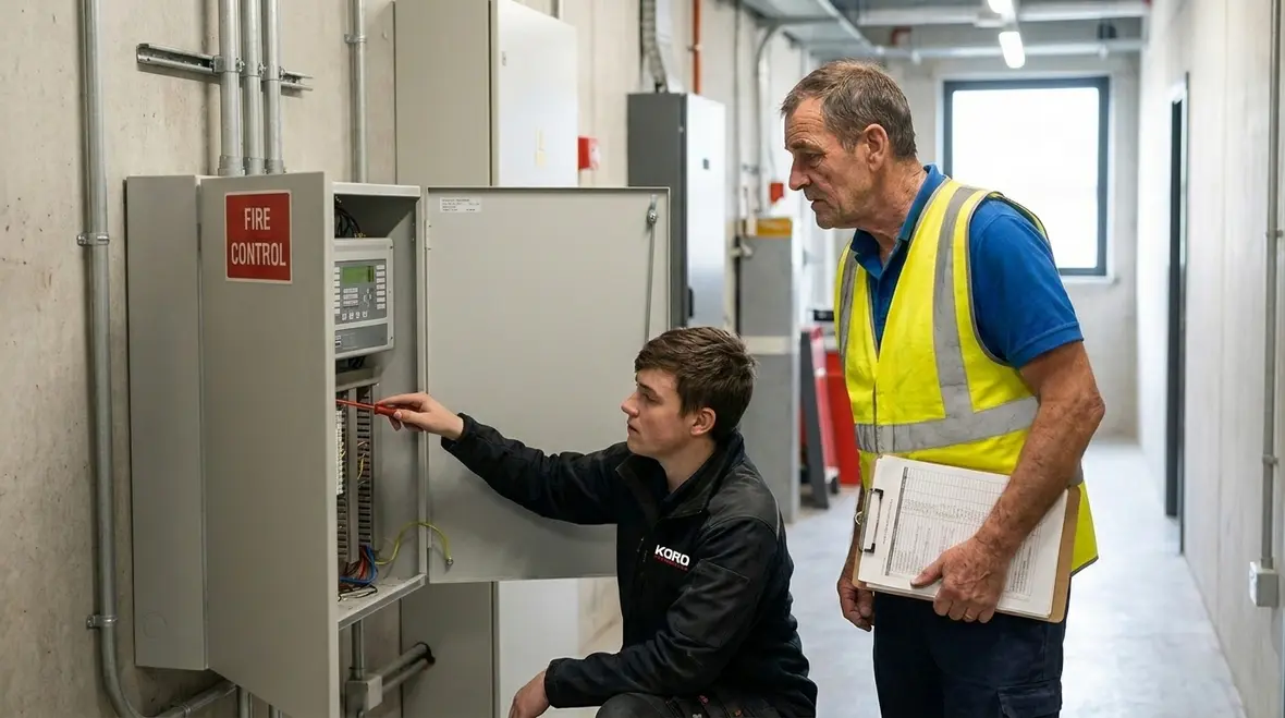 fire alarm control panel testing checklist in commercial building