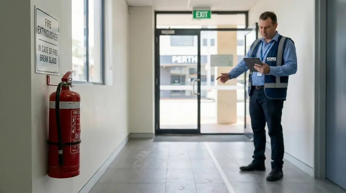 Industrial fire extinguisher placement and signage review