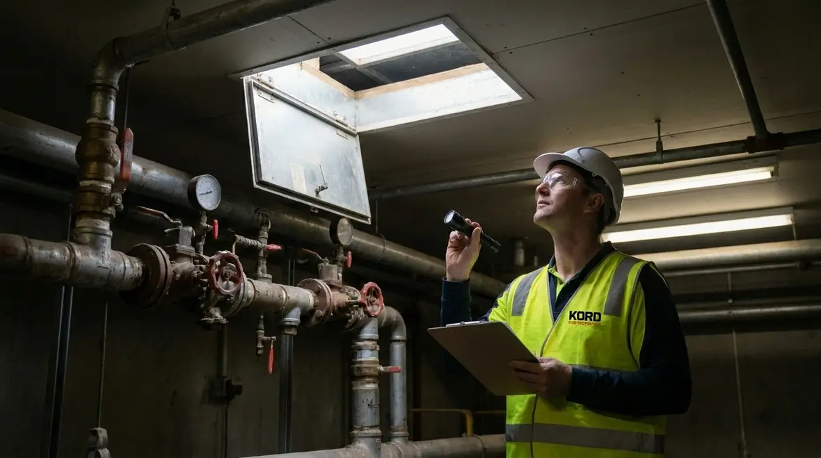 Commercial fire sprinkler pipework inspection in Canberra