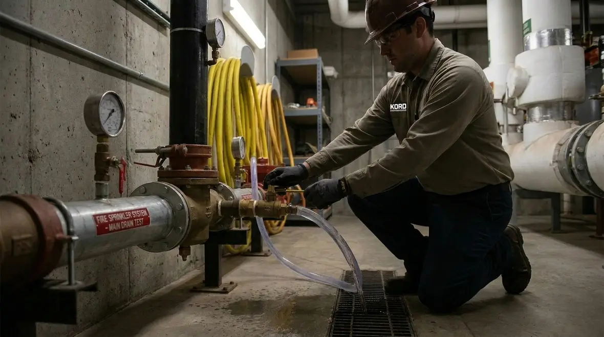 Industrial fire sprinkler system components and pipework in Adelaide