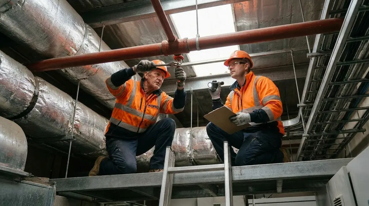 Perth sprinkler system planning and installation above commercial ceiling
