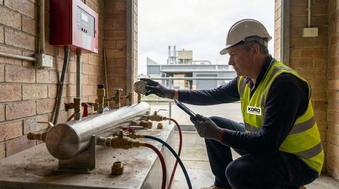 Commercial fire sprinkler testing equipment in Brisbane