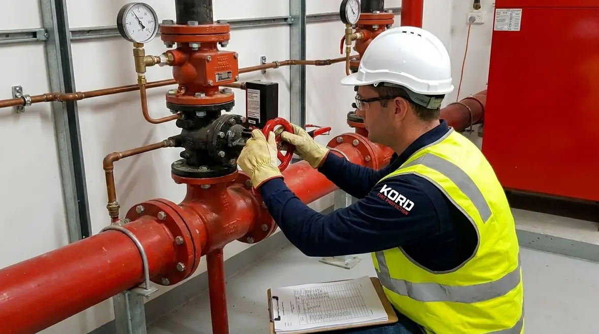 Melbourne fire sprinkler maintenance tech
