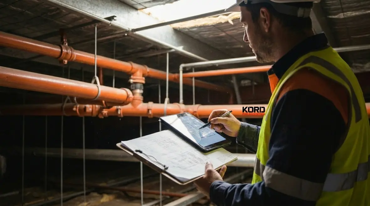 Commercial fire sprinkler planning and ceiling layout in Adelaide