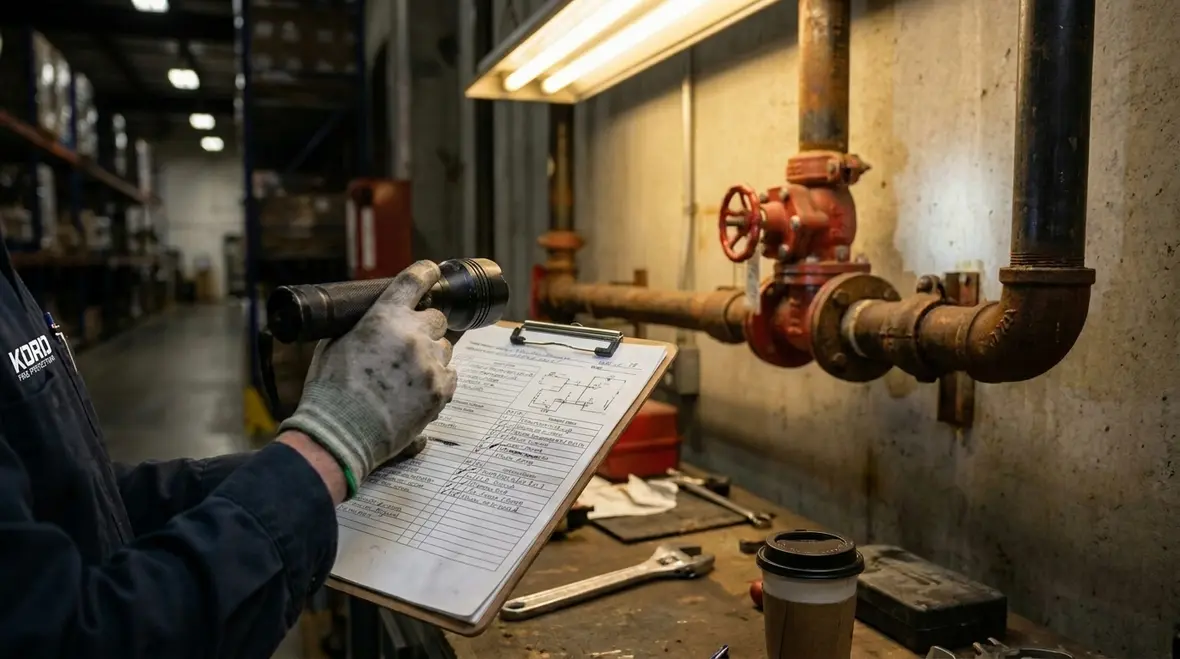 fire sprinkler testing in Adelaide commercial ceiling area
