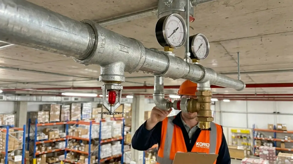 Sydney sprinkler test technician