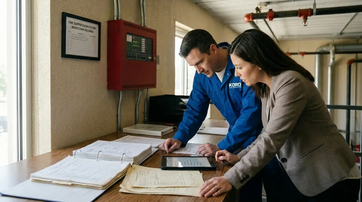 business fire suppression maintenance scheduling and compliance records