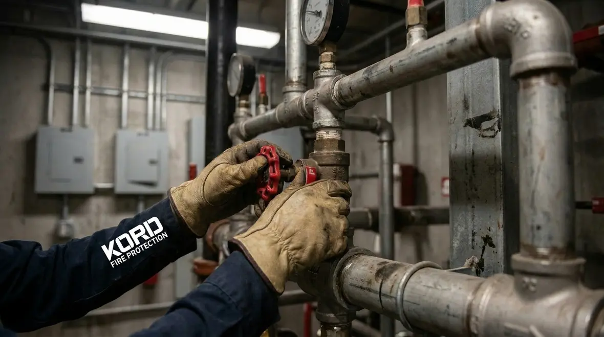 Commercial strata sprinkler pipework and valve maintenance in Sydney building