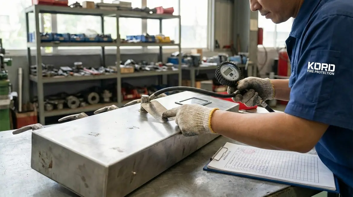 planned fire suppression maintenance schedule for industrial facility