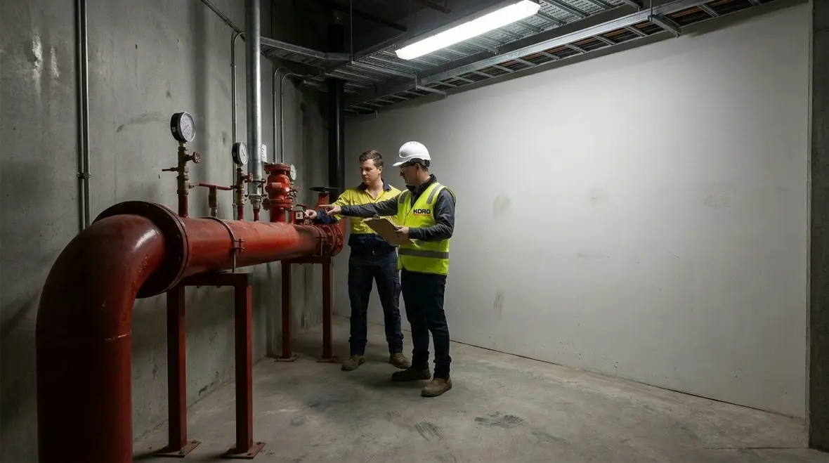 fire suppression system risk checks including valves nozzles and pipework