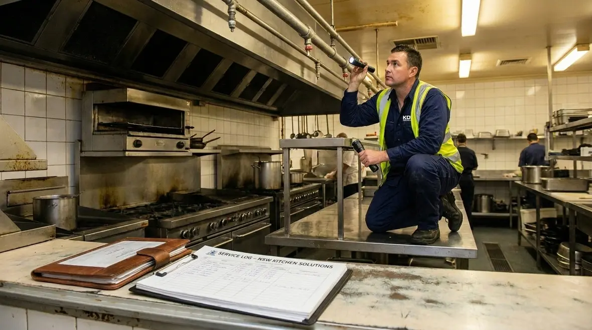 Commercial kitchen fire suppression installation testing and Australian compliance servicing