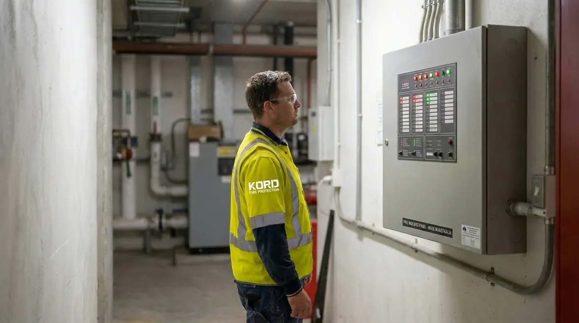 fire suppression system components in an Australian commercial facility