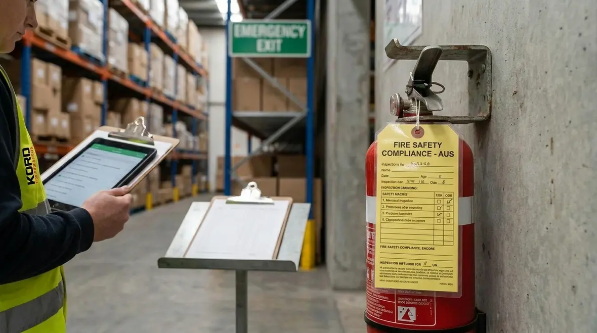 warehouse compliance fire extinguisher signage and access